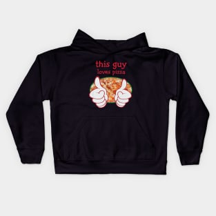 Guys Funny Pizza Theme Kids Hoodie